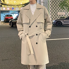2025秋季新款双排扣风衣男长款上衣外套DSA157B-J2525-P108，男装风衣，电商A157B
