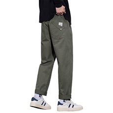 美式工装裤男士宽松直筒秋冬新款纯棉休闲微锥长裤子Z9886-P40特，男装休闲裤，星座509