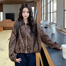 【新品有货】美式复古豹纹外套2C213-908-P160-K238，女装短外套，2C213