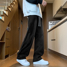 春秋季抽绳牛仔裤男款日系复古做旧水洗宽松休闲百搭阔腿裤K8822，男装牛仔裤，星座506