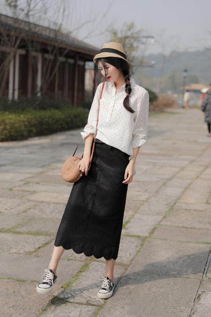 纯苎连衣裙小衫裤子裙子衬衣 时尚风 风淑女风休闲风，女装连衣裙，川哲