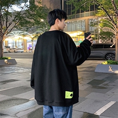 Y5032P35秋季港风圆领卫衣男宽松长袖T恤打底衫外套，男装卫衣，星座1204-3