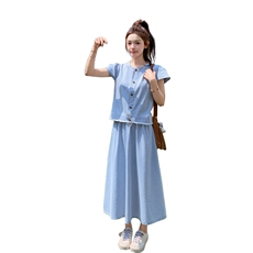 现货!现货！夏季新款牛仔套装女韩系两件套2C212-G85-P175-228，女装套装/套裙，2C212
