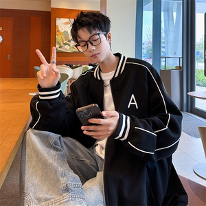 WY208/P75春装新款高品质不起球刺绣卫衣男立领棒球服潮外套图片