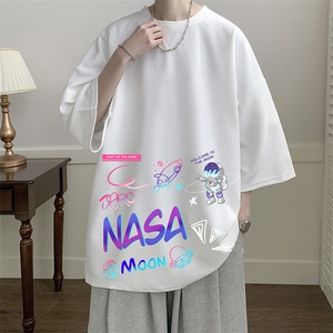 NASA联名同款春夏季七分袖t恤男大码五分袖男短袖中袖Q11186-P30图片