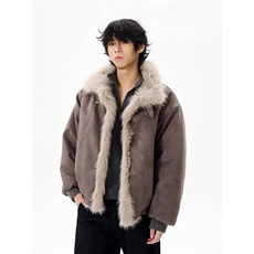 加绒加厚冬款男立领毛领棉衣座山雕棉服保暖面包服外套MY11P105，男装棉衣，星座1013-1