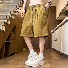 2025夏季新款男士户外运动休闲中裤薄款透气宽松五分裤多袋裤p33，男装牛仔裤，星座1113