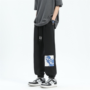 休闲裤抖音直播高品质束脚裤风印花裤现货供应C323-1-7734-P50图片