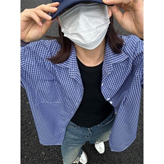 格子衬衫春夏美式短袖衬衫港风情侣装休闲衬衣CS286-P30，男装衬衫，星座301C-5