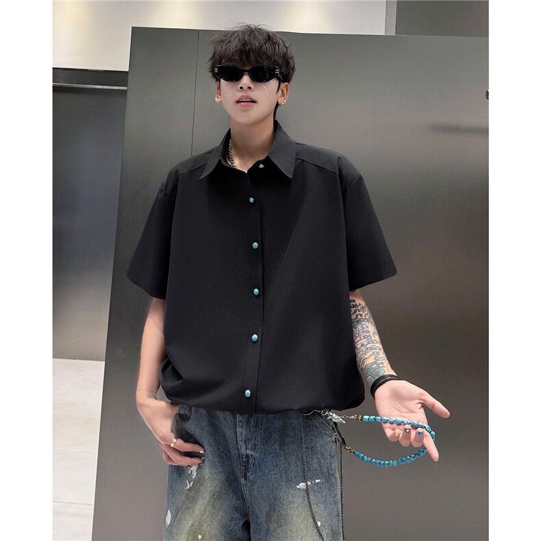 夏季垫肩UPF50+防晒衣短袖冰丝凉感衬衫薄男装外套防晒服S425特40,男装防晒衣,电商A233-1