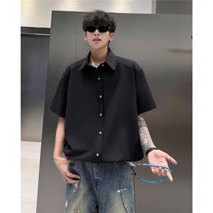 夏季垫肩UPF50+防晒衣短袖冰丝凉感衬衫薄男装外套防晒服S425特40图片