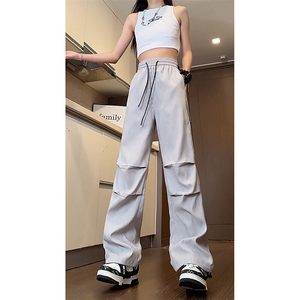 特批 2025港风女模 宽松时尚速干伞兵休闲裤K202 P25控48图片