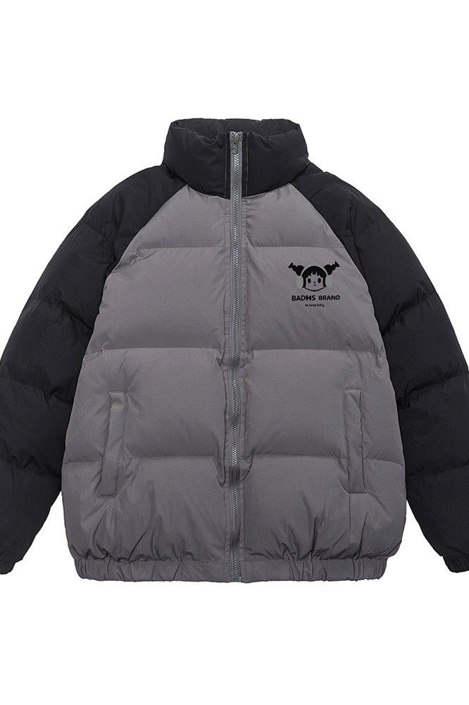 白底23新款冬季美式时尚百搭立领加厚棉服外套MY66603P115控158,男装棉衣,电商A268-1