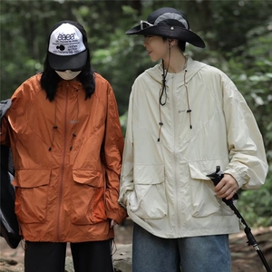 夏季户外透气轻薄连帽防晒服宽松工装遮阳钓鱼防晒衣男FS9258-p45图片
