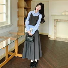【新品】2026春季半身裙吊带衬衫三件套C5801P175K288，女装套装/套裙，2D113