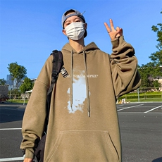 抖音得物供货可提供视频秋冬重磅美式宽松连帽卫衣DL2303，男装卫衣，电商A486