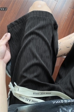 冰丝夏季新款潮流短裤ins百搭波浪纹五分裤B315-K23318-P35控48，男装休闲裤，电商B315