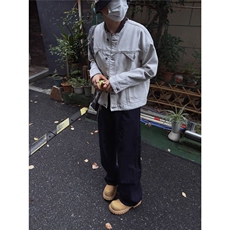 式白色牛仔衬衫外套丹宁薄夹克复古立领长袖上衣秋女，男装夹克，四季星座505
