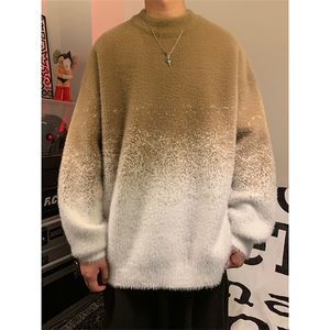 冬季毛衣 D5588-TP5078 港风复古男女可穿套头线衣休闲针织衫图片