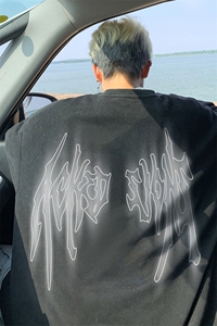 翅膀美式重磅水洗做旧圆领男卫衣大码XZ517A--3-ZH2714-P58图片