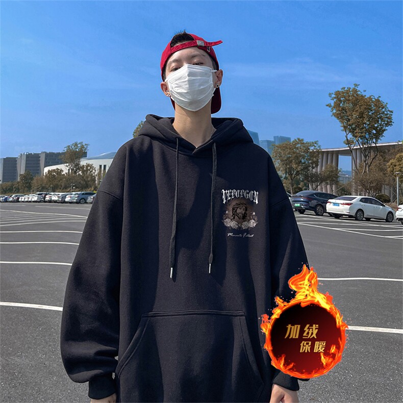 500克重磅秋冬美式加绒加厚卫衣外套DL1527常规特P35绒特P40,男装卫衣,电商A486
