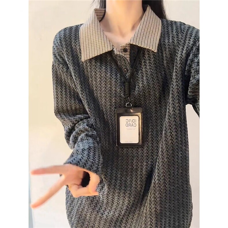 网络图现货潮牌日系新款时尚慵懒ins流行简约POLO衫J3340-P35,男装Polo衫,星座715-7