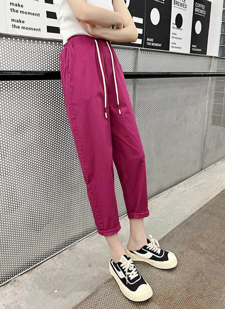 现货弹力休闲裤，女装休闲裤，研秀