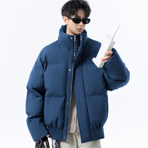 美式潮牌立领皮棉服男短款棉衣外套宽松面包服 M5019 P95 控138图片