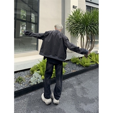 自家图，博主风cleanfit外套男短款撞色美式飞行员夹克JK2407-P95，男装牛仔裤，星座1007（原301D）