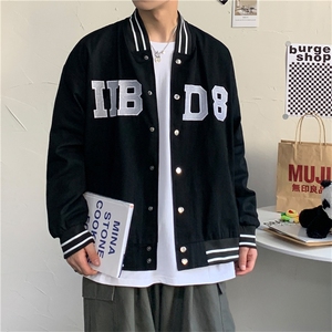 美式复古棒球服男潮牌宽松飞行员夹克春秋港风痞帅男装 W1427-P48图片