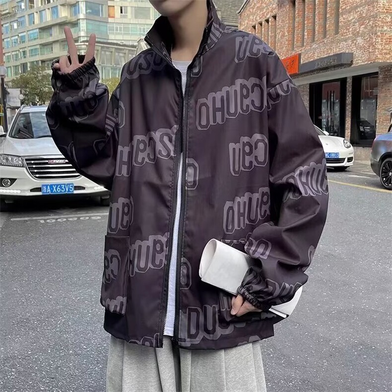 A1004 P38 秋冬新款青年男生休闲日系港风潮男外套夹克图片