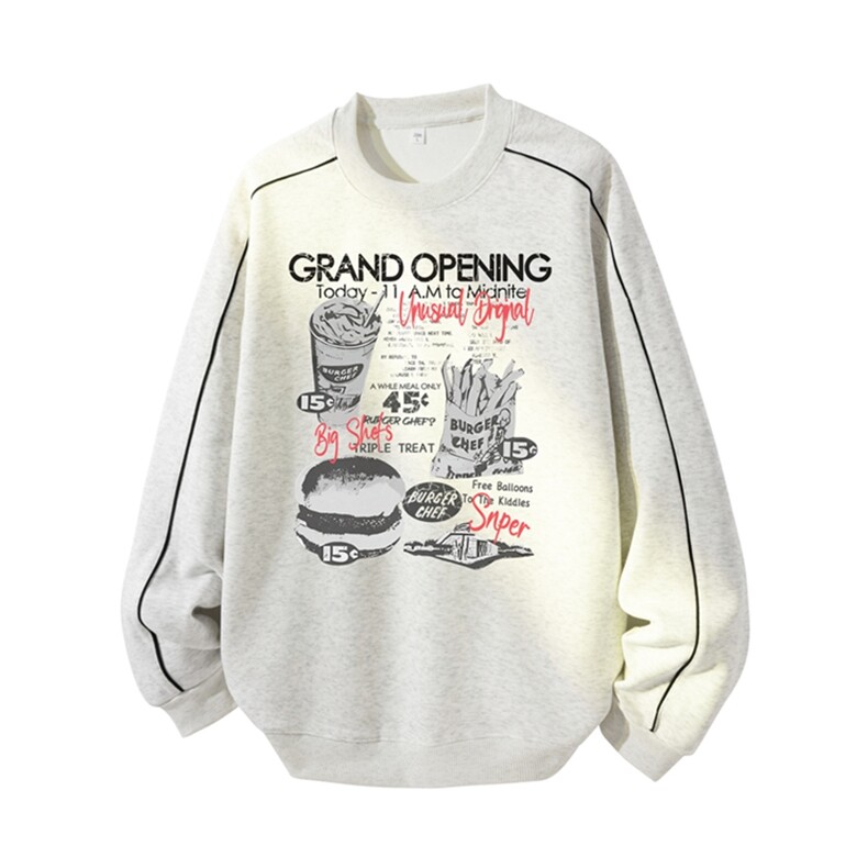 得物供货、复合重磅420克现货圆领卫衣宽松HD019-1-YLT25211-P35，男装卫衣，电商019-1