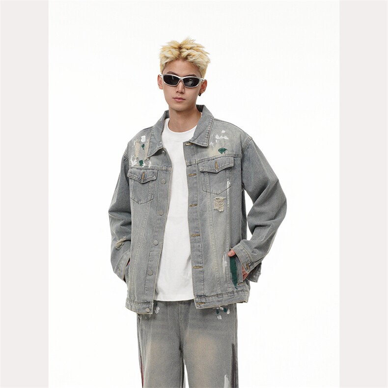 原版质量M-3XL蓝色J61-P75，男装工装外套，星座310A-4