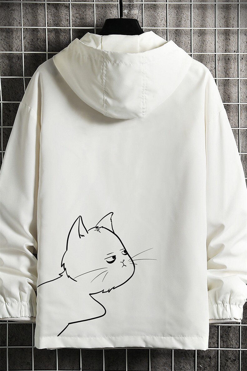JK65149-P45连帽夹克男大码胖子棒球服上衣外套网格挂拍,男装夹克,电商A040A