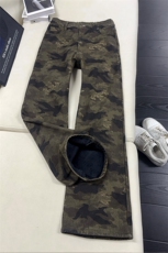 B221美式ins高街小众修身微喇加绒迷彩牛仔裤LK25598-特P46控88，男装牛仔裤，电商B221