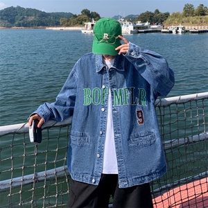 F198-P68 2024春季新款牛仔外套男韩版宽松潮流休闲百搭夹克现货图片