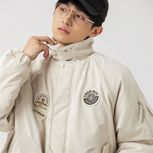 2026冬季新款男日系纯色宽松休闲连帽棉服加厚外套MY360-F156图片
