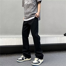 加绒牛仔裤男韩版暗黑2024冬新款ins长裤RK1241-常规36-加绒P46，男装牛仔裤，星座412-2