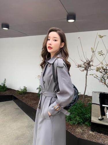 【东方名裳】风衣外套2021年新款中长款小个子英伦风气质款，女装风衣，东方名裳