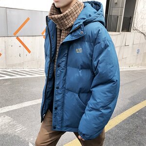 【】A003-HY8008-P130冬装新款印花连帽面包服棉衣 港风2图片