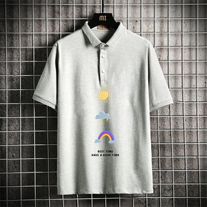 PL57141-P35 翻领短袖polo衫男大码胖子半袖t恤男有领保罗衫图片