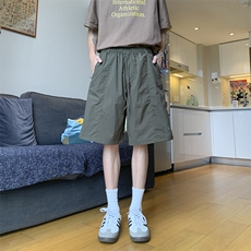美式夏季男水洗薄款多口袋工装五分裤宽松休闲直筒短裤潮D31-P35，男装牛仔裤，星座308B-1