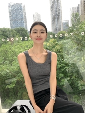 2025年夏季单件套头修身型背心纯色内搭时尚百搭，女装背心吊带，玛卡隆羊绒