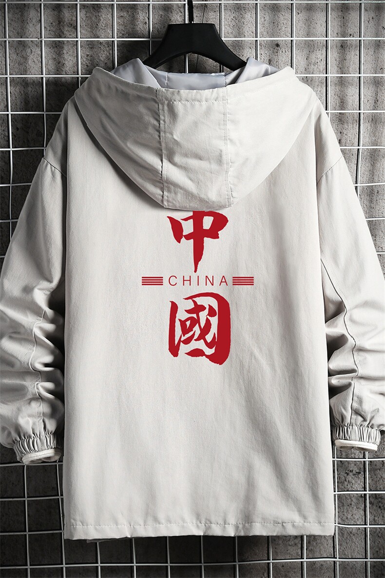 JK41198-P85加棉款-P115纯棉连帽夹克男士大码工装夹克男网格,男装夹克,电商A040A