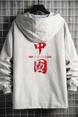 JK41198-P85加棉款-P115纯棉连帽夹克男士大码工装夹克男网格，男装夹克，电商A040A