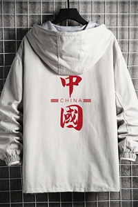 JK41198-P85 加棉款-P115 纯棉连帽夹克男士大码工装夹克男 网格图片