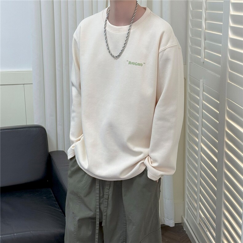 现货-2025立秋新款圆领套头卫衣男潮牌重磅长袖A351-AT2513-P50,男装卫衣,电商A351