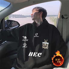 抖音得物供货可提供视频秋冬重磅美式宽松连帽卫衣WKD35，男装卫衣，电商A486