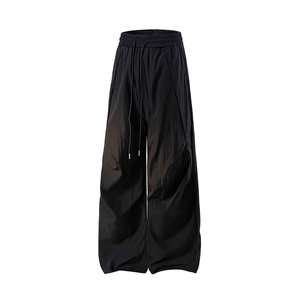 夏季褶皱冰丝裤子情侣款宽松休闲裤垂感长裤显瘦工装裤 GK627-p30图片