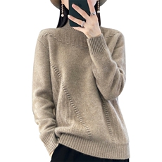 秋冬新款时尚保暖舒适纯毛七针鼓波羊毛衫女，女装羊毛衫，大美人高端店